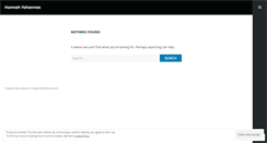 Desktop Screenshot of hannahyohannes.wordpress.com