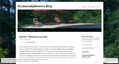 Desktop Screenshot of occasionallyserene.wordpress.com