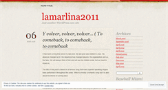 Desktop Screenshot of lamarlina2011.wordpress.com