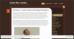 Desktop Screenshot of greatwarlondon.wordpress.com