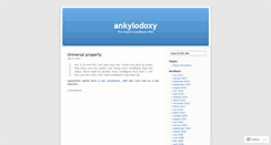 Desktop Screenshot of ankylodoxy.wordpress.com