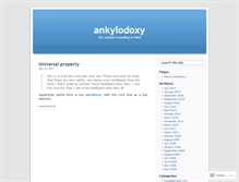 Tablet Screenshot of ankylodoxy.wordpress.com
