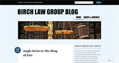 Desktop Screenshot of birchlawgroupblog.wordpress.com