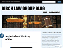 Tablet Screenshot of birchlawgroupblog.wordpress.com