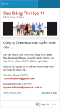 Mobile Screenshot of caodangtinhoc11.wordpress.com