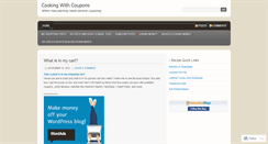 Desktop Screenshot of cookingwithcoupons.wordpress.com