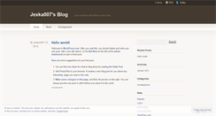 Desktop Screenshot of jexka007.wordpress.com