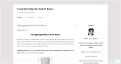 Desktop Screenshot of pelangsingherbaltubuhbesar.wordpress.com