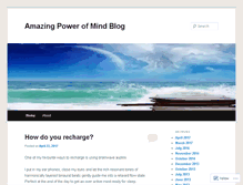 Tablet Screenshot of amazingpowerofmind.wordpress.com