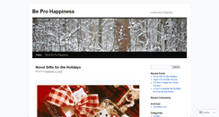 Desktop Screenshot of beprohappiness.wordpress.com