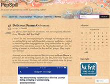 Tablet Screenshot of pepspill.wordpress.com