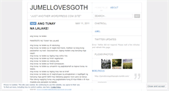 Desktop Screenshot of jumellovesgoth.wordpress.com