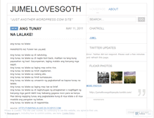 Tablet Screenshot of jumellovesgoth.wordpress.com