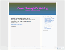 Tablet Screenshot of govardhanagiri.wordpress.com