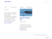 Tablet Screenshot of caraperry.wordpress.com