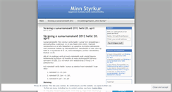 Desktop Screenshot of minnstyrkur.wordpress.com