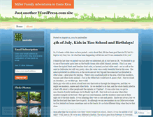 Tablet Screenshot of millerfamilycostarica.wordpress.com