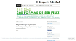 Desktop Screenshot of elproyectofelicidad.wordpress.com