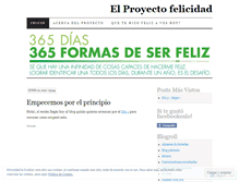 Tablet Screenshot of elproyectofelicidad.wordpress.com