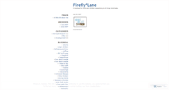 Desktop Screenshot of fireflylane.wordpress.com