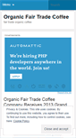 Mobile Screenshot of organicfairtradecoffeeblog.wordpress.com