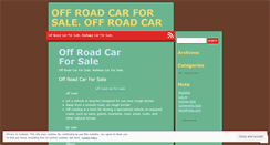 Desktop Screenshot of offroadcarforsalerid.wordpress.com