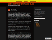 Tablet Screenshot of confirmationbgpres.wordpress.com