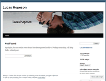 Tablet Screenshot of lucashopeson.wordpress.com