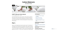 Desktop Screenshot of carbonbalancers.wordpress.com