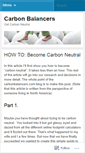 Mobile Screenshot of carbonbalancers.wordpress.com