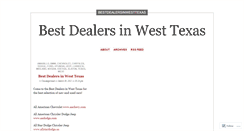 Desktop Screenshot of bestdealersinwesttexas.wordpress.com