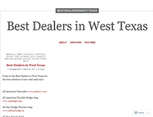 Tablet Screenshot of bestdealersinwesttexas.wordpress.com