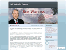 Tablet Screenshot of bobwatkinsforcongress.wordpress.com