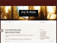 Tablet Screenshot of joyandruin.wordpress.com