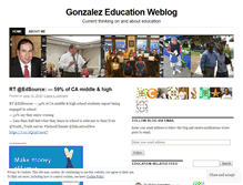 Tablet Screenshot of gonzalez4education.wordpress.com