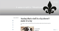 Desktop Screenshot of conservativemontreal.wordpress.com