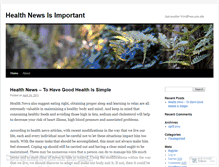 Tablet Screenshot of healthnewswebpages6.wordpress.com