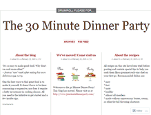 Tablet Screenshot of 30minutedinnerparty.wordpress.com