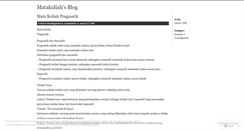 Desktop Screenshot of matakuliahku.wordpress.com