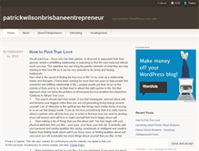 Tablet Screenshot of patrickwilsonbrisbaneentrepreneur.wordpress.com