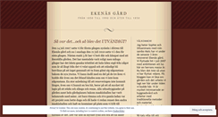 Desktop Screenshot of ekenasgard.wordpress.com