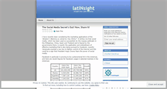 Desktop Screenshot of latinsight.wordpress.com