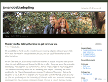 Tablet Screenshot of jonanddebiadopting.wordpress.com