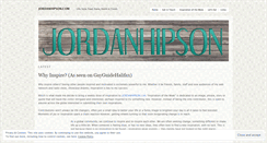 Desktop Screenshot of jordanhipson.wordpress.com