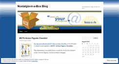 Desktop Screenshot of nostalgiainabox.wordpress.com