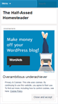 Mobile Screenshot of halfasshomesteader.wordpress.com