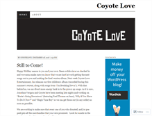 Tablet Screenshot of coyotelove.wordpress.com