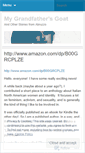 Mobile Screenshot of mygrandfathersgoat.wordpress.com