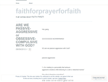 Tablet Screenshot of faithforprayerforfaith.wordpress.com