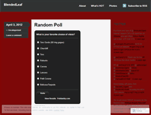 Tablet Screenshot of blendedleaf.wordpress.com